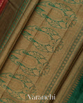 Coral Pure Tussar Silk Handloom Saree