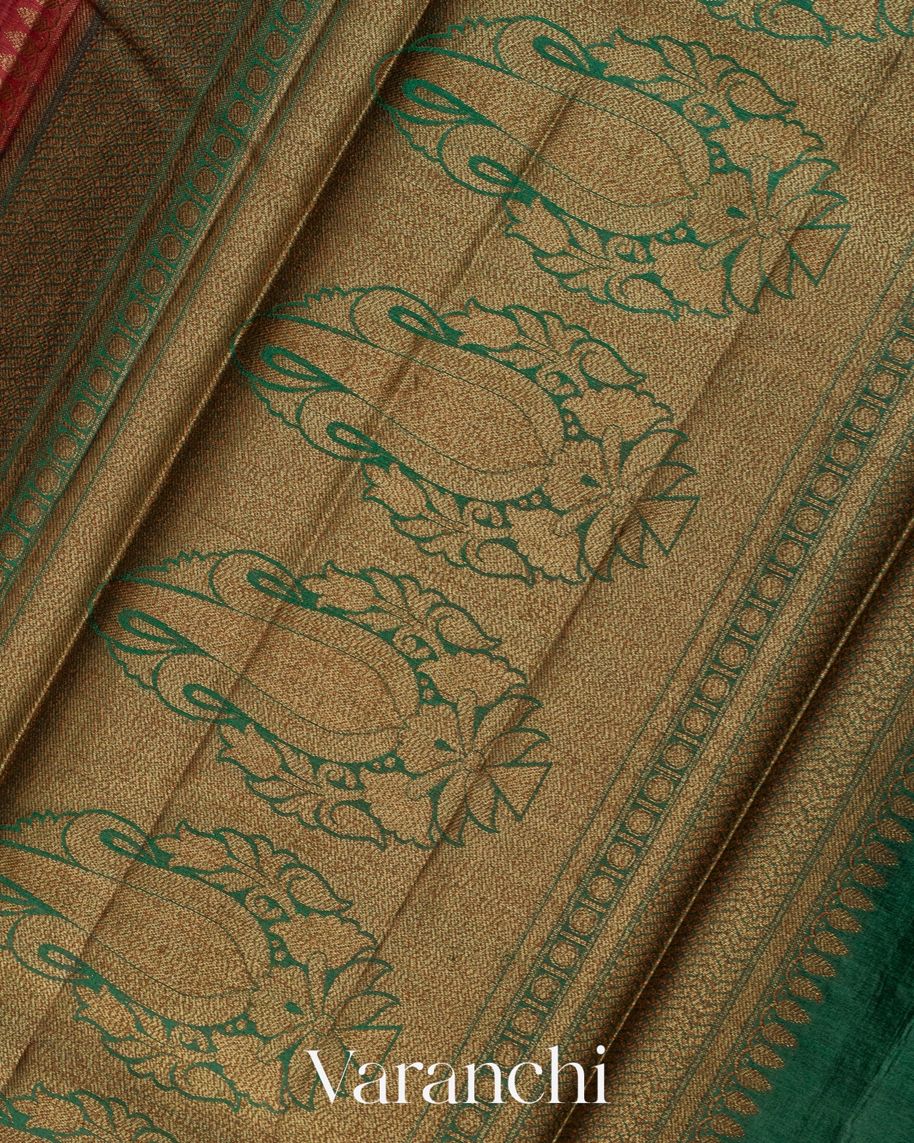 Coral Pure Tussar Silk Handloom Saree