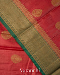 Coral Pure Tussar Silk Handloom Saree