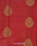 Coral Pure Tussar Silk Handloom Saree