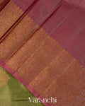 Olive Green Pure Tussar Silk Saree