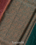 Dusty Rose Pure Tussar Silk Saree