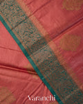 Dusty Rose Pure Tussar Silk Saree