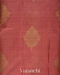 Dusty Rose Pure Tussar Silk Saree