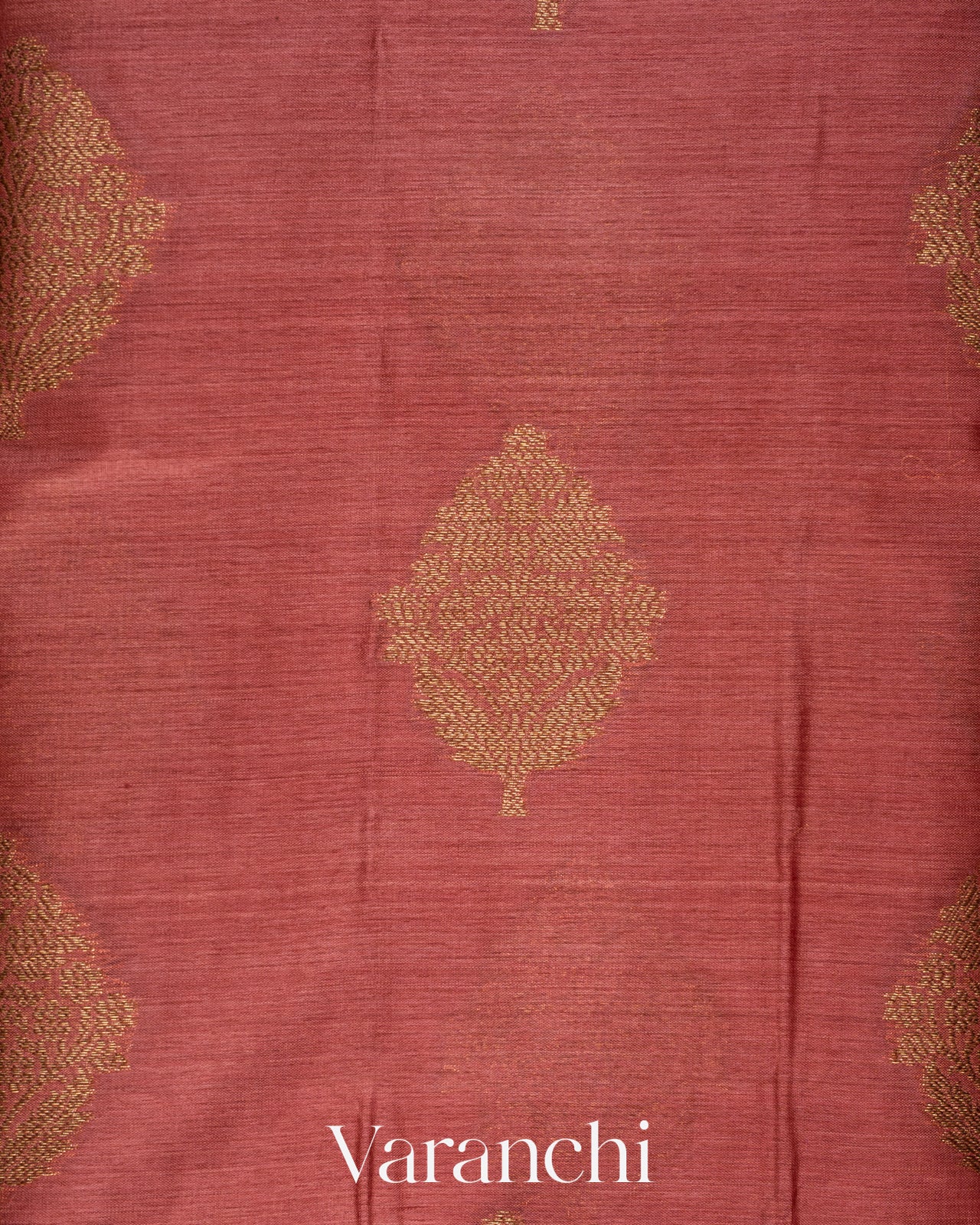 Dusty Rose Pure Tussar Silk Saree