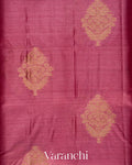 Rose Pink Pure Tussar Silk Saree