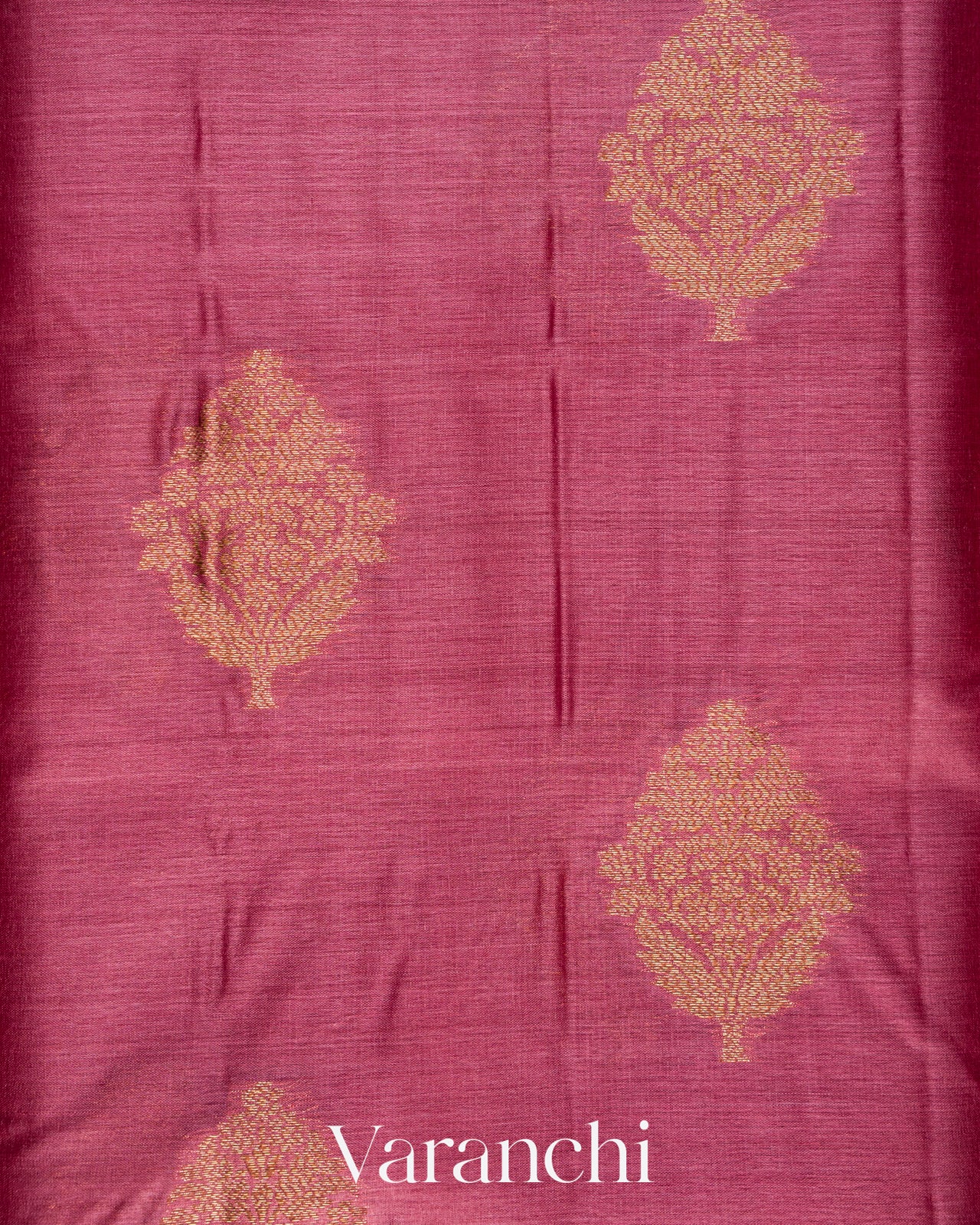 Rose Pink Pure Tussar Silk Saree