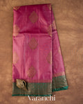 Rose Pink Pure Tussar Silk Saree