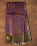 Mauve Pure Tussar Silk Saree