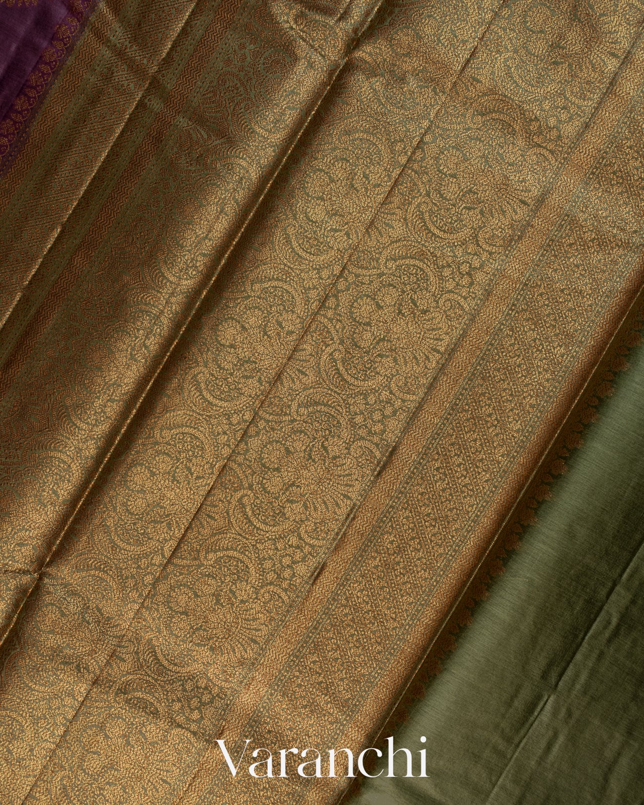 Mauve Pure Tussar Silk Saree