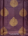 Mauve Pure Tussar Silk Saree