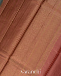 Teal Blue Pure Tussar Silk Saree