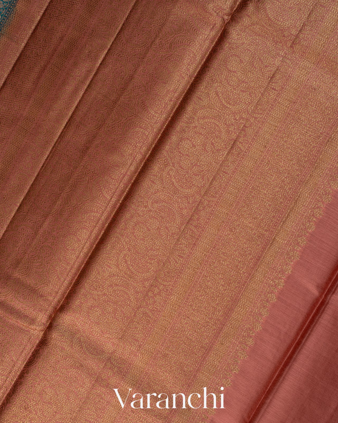 Teal Blue Pure Tussar Silk Saree