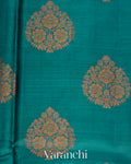 Teal Blue Pure Tussar Silk Saree