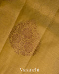 Mustard Yellow Pure Tussar Silk Handloom Saree