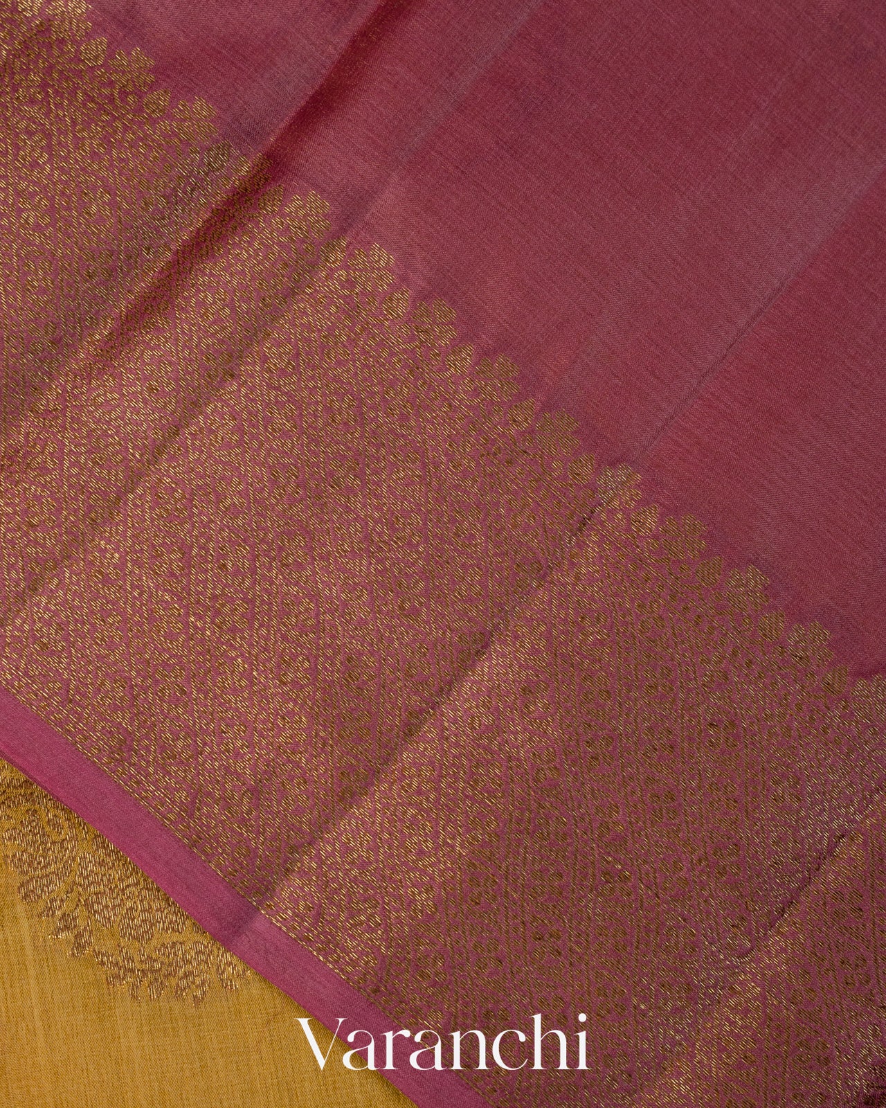 Mustard Yellow Pure Tussar Silk Handloom Saree