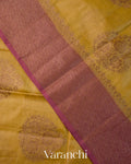 Mustard Yellow Pure Tussar Silk Handloom Saree
