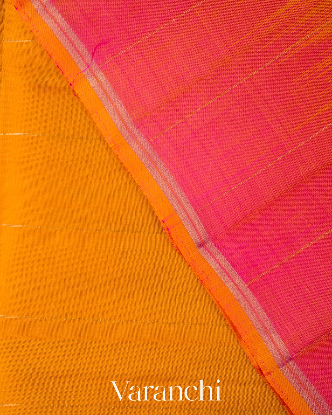 Turmeric OrangeOmbre- Dyed Pure Soft Silk Handloom Saree