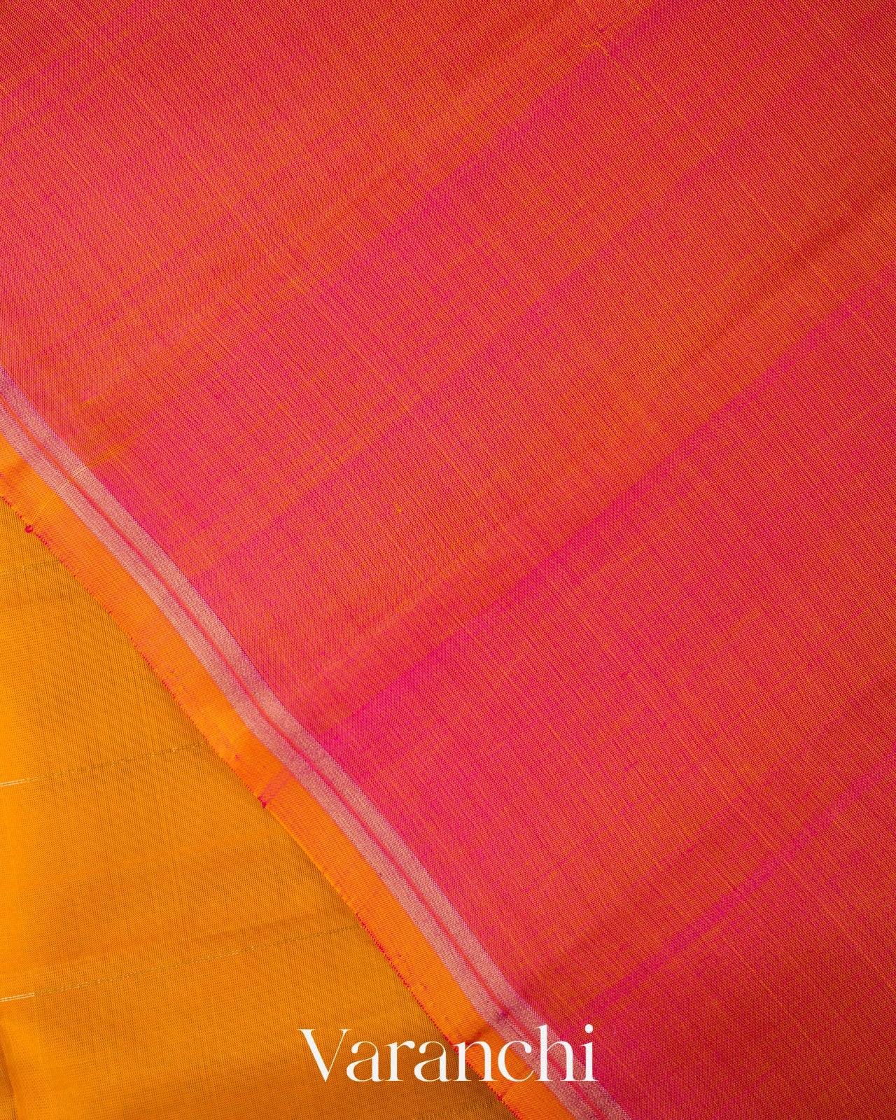 Turmeric OrangeOmbre- Dyed Pure Soft Silk Handloom Saree