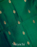 Bottle Green Pure Soft Silk Handloom Saree