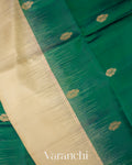 Bottle Green Pure Soft Silk Handloom Saree