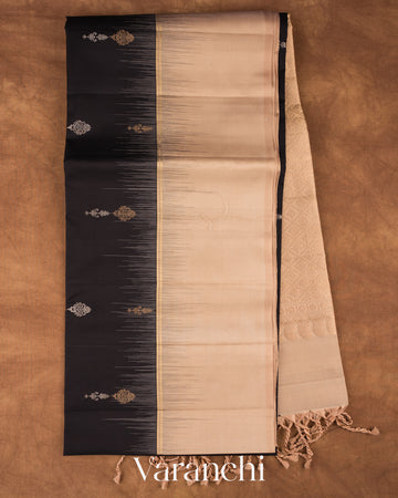 Black Pure Soft Silk Handloom Saree