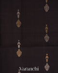 Black Pure Soft Silk Handloom Saree