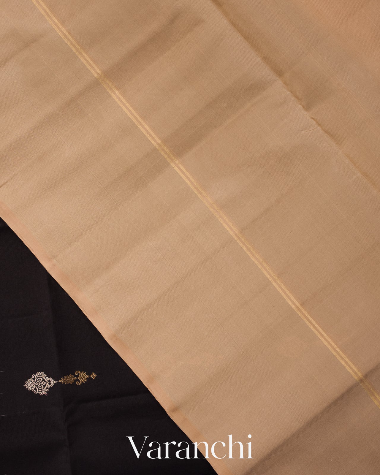 Black Pure Soft Silk Handloom Saree