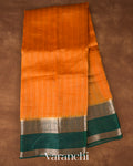 Turmeric Orange Striped Pure Katan Silk Handloom Saree