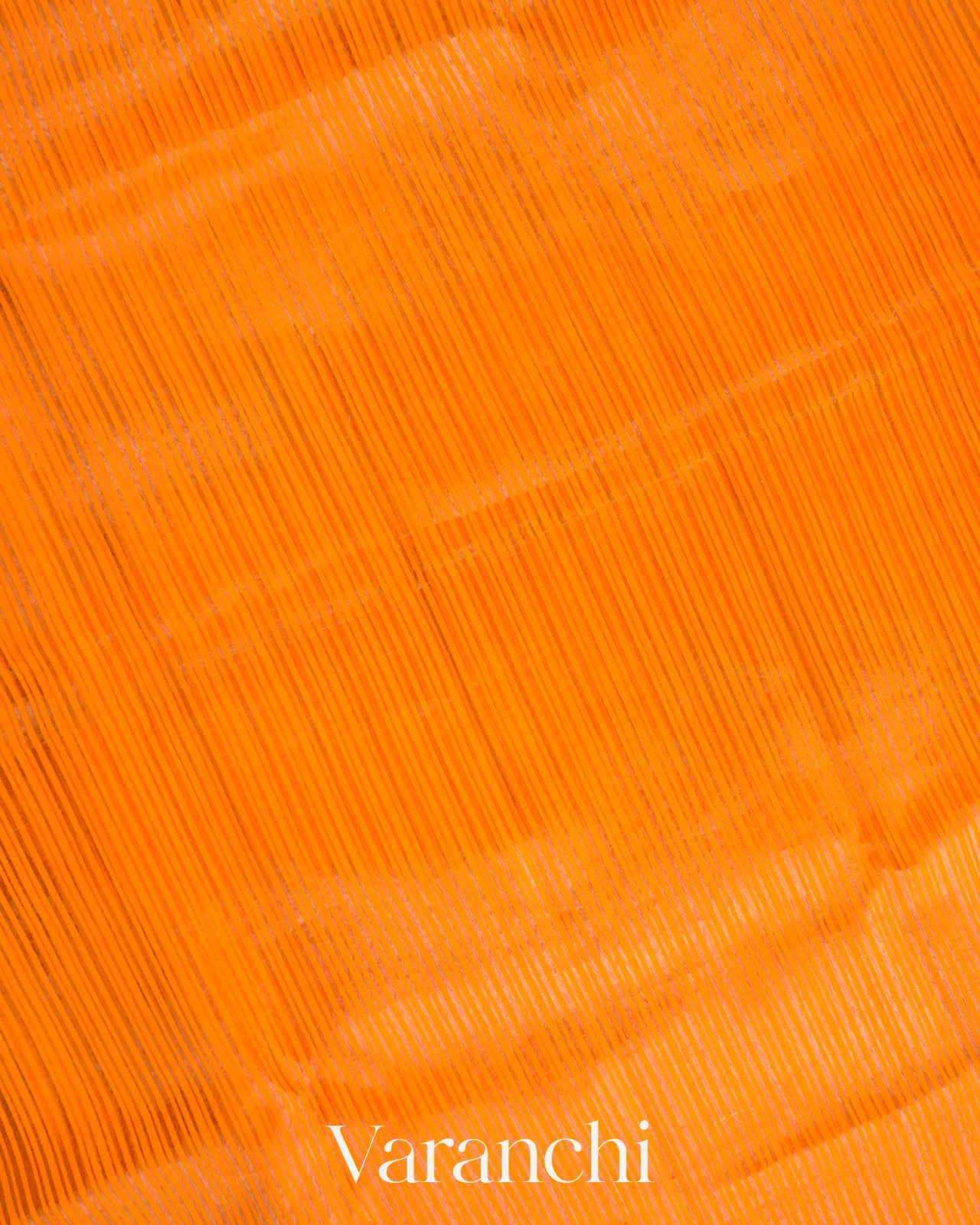 Turmeric Orange Striped Pure Katan Silk Handloom Saree