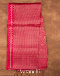 Rani Pink Sequin Embroidery Pure Muslin Silk Handloom Saree