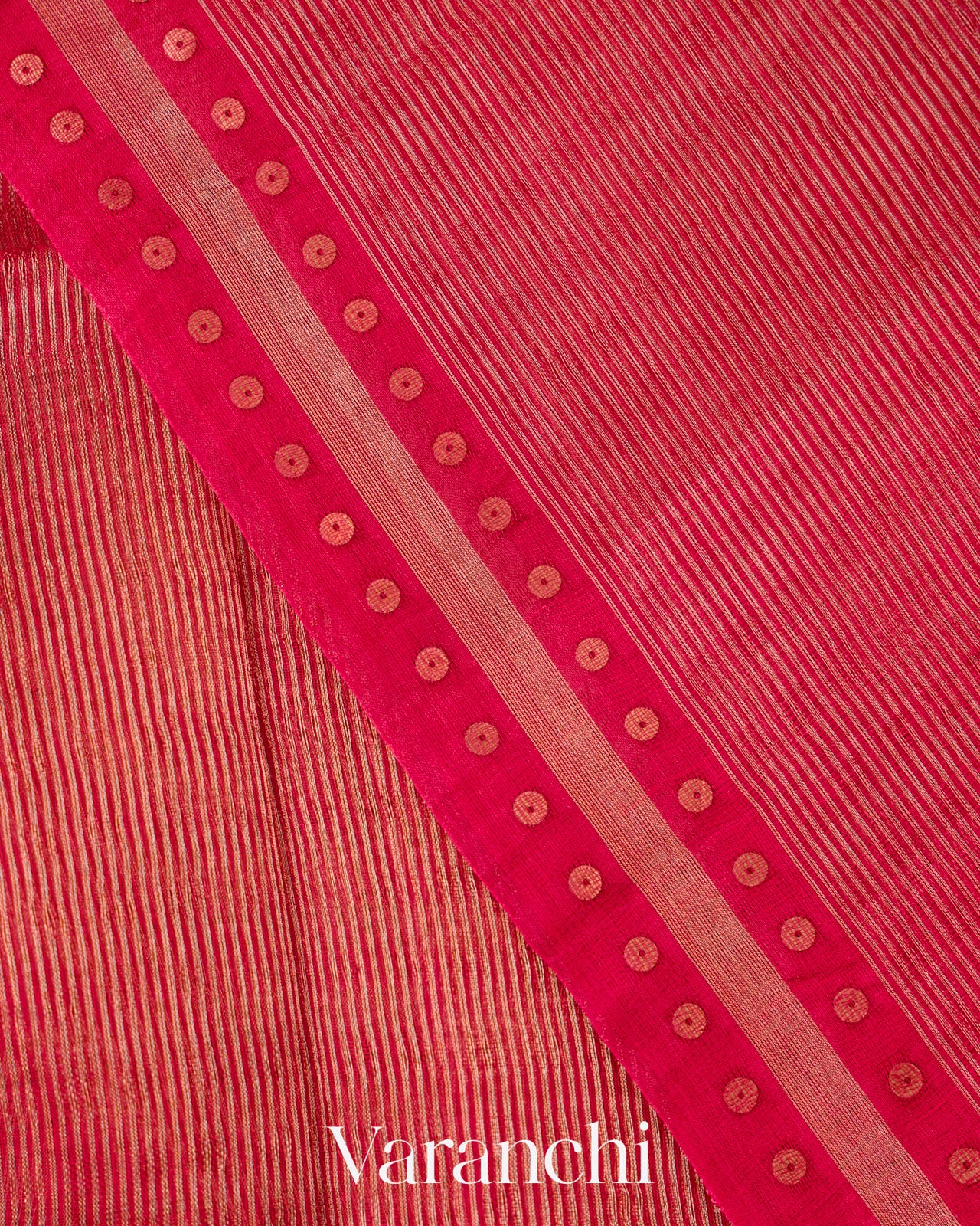 Rani Pink Sequin Embroidery Pure Muslin Silk Handloom Saree
