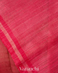 Rani Pink Sequin Embroidery Pure Muslin Silk Handloom Saree