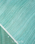 Sea Green Sequin Border Pure Muslin Silk Handloom Saree