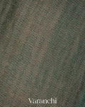 Bottle Green with Sequin Embroidery Pure Muslin Silk Handloom Saree