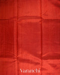 Red Checkered Pure Katan Silk Handloom Saree