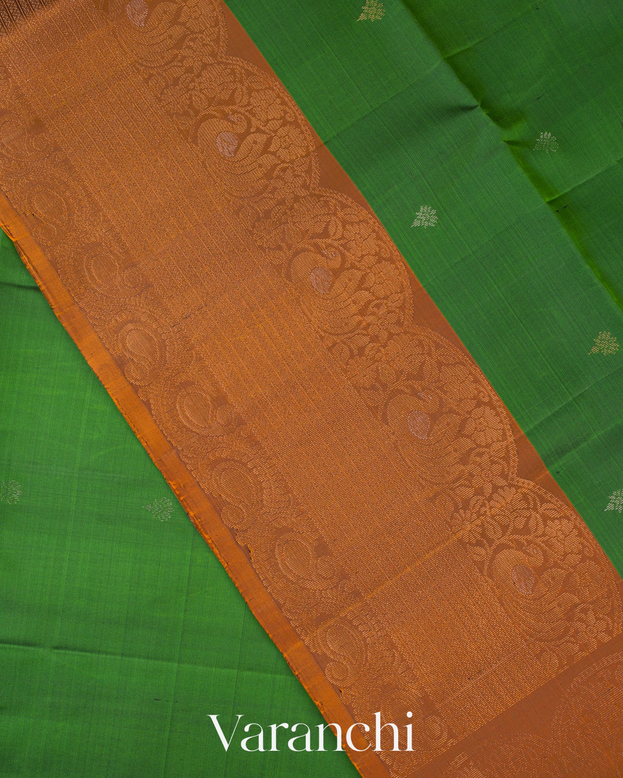 Bottle Green Pure Soft Silk Handloom Saree
