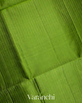 Parrot Green Pure Soft Silk Handloom Saree