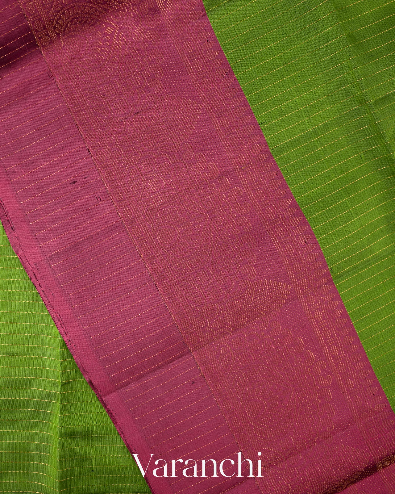 Parrot Green Pure Soft Silk Handloom Saree