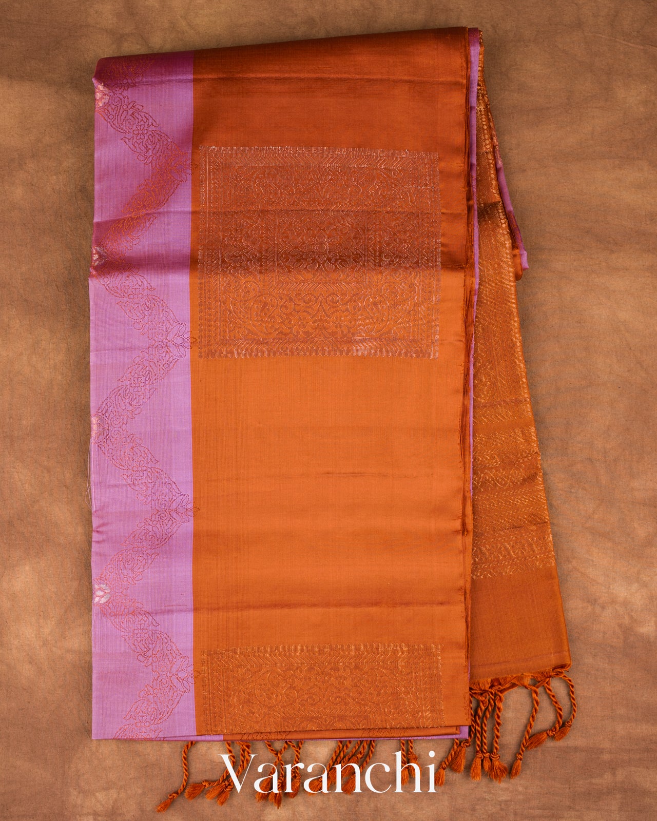 Lilac Pure Soft Silk Handloom Saree