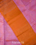 Lilac Pure Soft Silk Handloom Saree