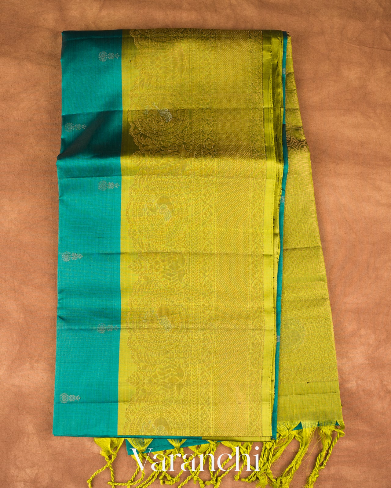 Turquoise Blue Pure Soft Silk Handloom Saree