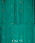 Turquoise Blue Pure Soft Silk Handloom Saree
