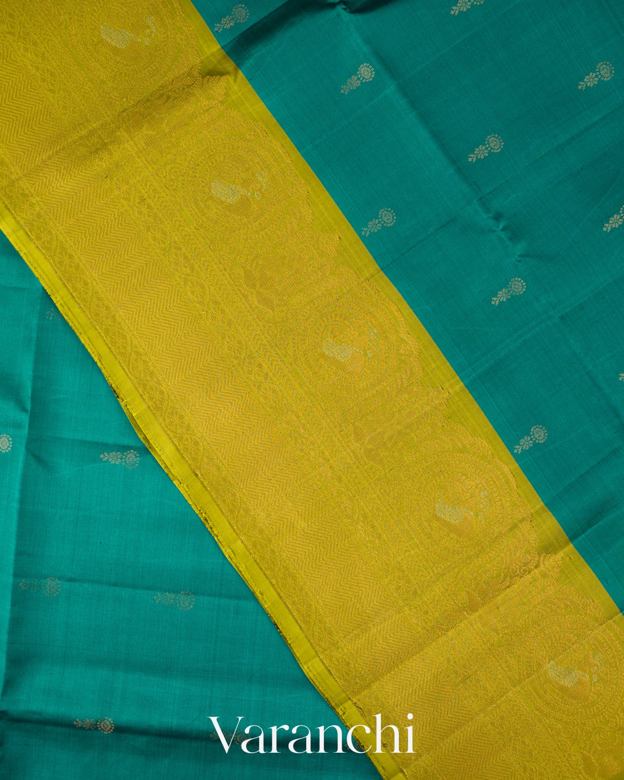 Turquoise Blue Pure Soft Silk Handloom Saree