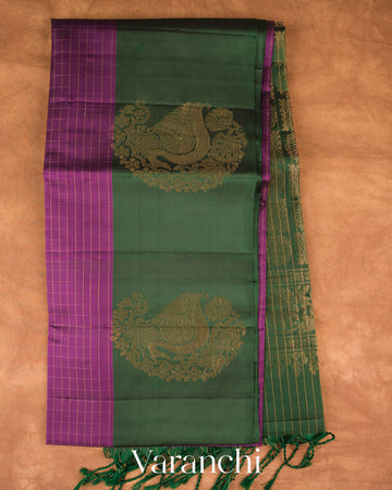 Magenta Pure Soft Silk Handloom Saree