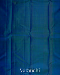 Peacock Blue Korvai Pure Kanchipuram Silk Handloom Saree