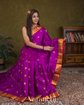 Royal Purple Pure Kanchipuram Silk Handloom Saree