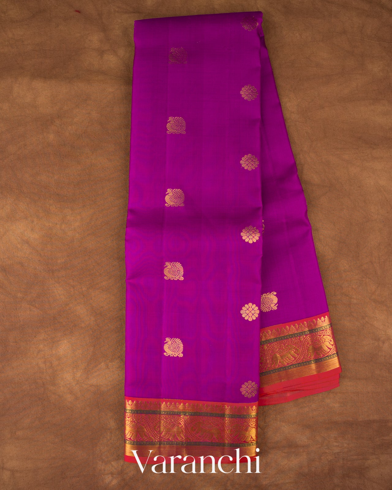 Royal Purple Pure Kanchipuram Silk Handloom Saree