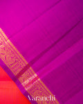 Rani Pink Pure Korvai Kanchipuram Silk Handloom Saree