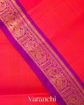 Rani Pink Pure Korvai Kanchipuram Silk Handloom Saree